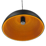 GloboStar® CHIME 01004 Μοντέρνο Κρεμαστό Φωτιστικό Οροφής Μονόφωτο Μαύρο Μεταλλικό Καμπάνα Φ30 x Y15cm - Image 4