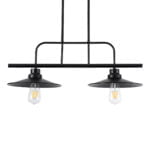 GloboStar® REGAL 01007 Vintage Industrial Φωτιστικό Οροφής Δίφωτο Μαύρο Μεταλλικό Ράγα Μ67 x Π26 x Υ85cm - Image 8