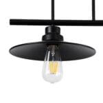 GloboStar® REGAL 01007 Vintage Industrial Φωτιστικό Οροφής Δίφωτο Μαύρο Μεταλλικό Ράγα Μ67 x Π26 x Υ85cm - Image 9