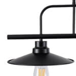 GloboStar® REGAL 01007 Vintage Industrial Φωτιστικό Οροφής Δίφωτο Μαύρο Μεταλλικό Ράγα Μ67 x Π26 x Υ85cm - Image 10