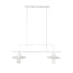 GloboStar® REGAL 01008 Vintage Industrial Φωτιστικό Οροφής Δίφωτο Λευκό Μεταλλικό Ράγα Μ67 x Π26 x Υ85cm - Image 5