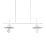 GloboStar® REGAL 01008 Vintage Industrial Φωτιστικό Οροφής Δίφωτο Λευκό Μεταλλικό Ράγα Μ67 x Π26 x Υ85cm - Image 7