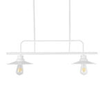 GloboStar® REGAL 01008 Vintage Industrial Φωτιστικό Οροφής Δίφωτο Λευκό Μεταλλικό Ράγα Μ67 x Π26 x Υ85cm - Image 8