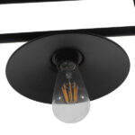 GloboStar® REGAL 01009 Vintage Industrial Φωτιστικό Οροφής Τρίφωτο Μαύρο Ράγα Μ113 x Π26 x Υ85cm - Image 8