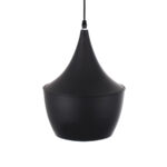 GloboStar® SHANGHAI 01025-A Μοντέρνο Κρεμαστό Φωτιστικό Καμπάνα Μονόφωτο 1 x E27 IP20 Μαύρο & Χρυσό Μέταλλο - Μ24 x Π24 x Υ30cm - Image 7