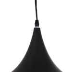 GloboStar® SHANGHAI 01025-A Μοντέρνο Κρεμαστό Φωτιστικό Καμπάνα Μονόφωτο 1 x E27 IP20 Μαύρο & Χρυσό Μέταλλο - Μ24 x Π24 x Υ30cm - Image 8