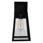GloboStar® ASETYLIN 01032 Vintage Industrial Φωτιστικό Τοίχου Απλίκα Μονόφωτο Μαύρο Μεταλλικό με Γυαλί Μ17 x Π14 x Υ34cm - Image 5