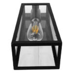 GloboStar® ASETYLIN 01032 Vintage Industrial Φωτιστικό Τοίχου Απλίκα Μονόφωτο Μαύρο Μεταλλικό με Γυαλί Μ17 x Π14 x Υ34cm - Image 6