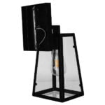 GloboStar® ASETYLIN 01032 Vintage Industrial Φωτιστικό Τοίχου Απλίκα Μονόφωτο Μαύρο Μεταλλικό με Γυαλί Μ17 x Π14 x Υ34cm - Image 9