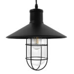 GloboStar® SKIPPER 01034 Vintage Industrial Κρεμαστό Φωτιστικό Οροφής Μονόφωτο 1 x E27 Μαύρο Μεταλλικό Καμπάνα Φ27 x Y28cm - Image 3