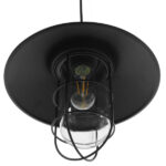 GloboStar® SKIPPER 01034 Vintage Industrial Κρεμαστό Φωτιστικό Οροφής Μονόφωτο 1 x E27 Μαύρο Μεταλλικό Καμπάνα Φ27 x Y28cm - Image 7