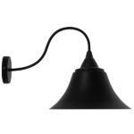 GloboStar® BELL 01038 Vintage Industrial Φωτιστικό Τοίχου Απλίκα Μονόφωτο Μαύρο Καμπάνα Φ30 x Μ35 x Π30 x Υ30cm - Image 6