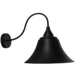 GloboStar® BELL 01038 Vintage Industrial Φωτιστικό Τοίχου Απλίκα Μονόφωτο Μαύρο Καμπάνα Φ30 x Μ35 x Π30 x Υ30cm - Image 7