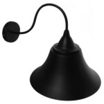 GloboStar® BELL 01038 Vintage Industrial Φωτιστικό Τοίχου Απλίκα Μονόφωτο Μαύρο Καμπάνα Φ30 x Μ35 x Π30 x Υ30cm - Image 8