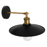 GloboStar® MINIMALL 01039 Vintage Industrial Φωτιστικό Τοίχου Απλίκα Μονόφωτο Μαύρο Μεταλλικό Καμπάνα Φ26 x Μ39 x Π26 x Υ18cm - Image 3