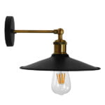 GloboStar® MINIMALL 01039 Vintage Industrial Φωτιστικό Τοίχου Απλίκα Μονόφωτο Μαύρο Μεταλλικό Καμπάνα Φ26 x Μ39 x Π26 x Υ18cm - Image 4