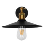 GloboStar® MINIMALL 01039 Vintage Industrial Φωτιστικό Τοίχου Απλίκα Μονόφωτο Μαύρο Μεταλλικό Καμπάνα Φ26 x Μ39 x Π26 x Υ18cm - Image 5