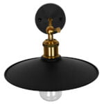 GloboStar® MINIMALL 01039 Vintage Industrial Φωτιστικό Τοίχου Απλίκα Μονόφωτο Μαύρο Μεταλλικό Καμπάνα Φ26 x Μ39 x Π26 x Υ18cm - Image 7