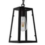 GloboStar® LIMA 01040 Vintage Industrial Κρεμαστό Φωτιστικό Οροφής Μονόφωτο Μαύρο Μεταλλικό Μ17 x Π14 x Υ26cm - Image 4