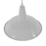 GloboStar® RAY 01044 Vintage Κρεμαστό Φωτιστικό Καμπάνα Μονόφωτο 1 x E27 IP20 Λευκό Μέταλλο - Μ26 x Π26 x Υ25cm - Image 4