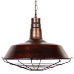 GloboStar® BARN 01045 Vintage Industrial Κρεμαστό Φωτιστικό Οροφής Μονόφωτο 1 x E27 Καφέ Σκουριά Μεταλλικό Καμπάνα Φ46 x Y25cm - Image 3