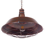 GloboStar® BARN 01045 Vintage Industrial Κρεμαστό Φωτιστικό Οροφής Μονόφωτο 1 x E27 Καφέ Σκουριά Μεταλλικό Καμπάνα Φ46 x Y25cm - Image 6