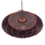 GloboStar® BARN 01045 Vintage Industrial Κρεμαστό Φωτιστικό Οροφής Μονόφωτο 1 x E27 Καφέ Σκουριά Μεταλλικό Καμπάνα Φ46 x Y25cm - Image 7