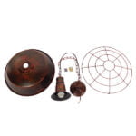 GloboStar® BARN 01045 Vintage Industrial Κρεμαστό Φωτιστικό Οροφής Μονόφωτο 1 x E27 Καφέ Σκουριά Μεταλλικό Καμπάνα Φ46 x Y25cm - Image 8