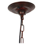 GloboStar® BARN 01045 Vintage Industrial Κρεμαστό Φωτιστικό Οροφής Μονόφωτο 1 x E27 Καφέ Σκουριά Μεταλλικό Καμπάνα Φ46 x Y25cm - Image 9