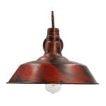 GloboStar® SORD 01052  Vintage Industrial Φωτιστικό Τοίχου Απλίκα Μονόφωτο Καφέ Σκουριά Μεταλλικό Καμπάνα Φ36 x Μ42 x Π36 x Υ32cm - Image 3