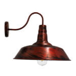 GloboStar® SORD 01052  Vintage Industrial Φωτιστικό Τοίχου Απλίκα Μονόφωτο Καφέ Σκουριά Μεταλλικό Καμπάνα Φ36 x Μ42 x Π36 x Υ32cm - Image 4