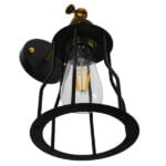 GloboStar® CATEL 01054 Vintage Industrial Φωτιστικό Τοίχου Απλίκα Μονόφωτο Μαύρο Μεταλλικό Πλέγμα Φ15 x Μ26 x Π15 x Υ30cm - Image 4