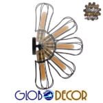 GloboStar® AVOCANDO 01056 Vintage Industrial Φωτιστικό Τοίχου Απλίκα Μονόφωτο Μαύρο Μεταλλικό Πλέγμα Φ12 x Μ15 x Π12 x Υ32cm - Image 2