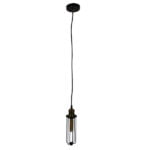 GloboStar® KLECE 01057 Vintage Industrial Κρεμαστό Φωτιστικό Οροφής Μονόφωτο Μαύρο Μεταλλικό Πλέγμα Φ7 x Y35cm - Image 2