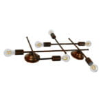 GloboStar® PIPING 01060 Vintage Industrial Επιτοίχιο Φωτιστικό Πολύφωτο Καφέ Σκουριά Μεταλλικό Πλέγμα Μ8 x Π60 x Υ56cm - Image 4