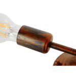 GloboStar® PIPING 01060 Vintage Industrial Επιτοίχιο Φωτιστικό Πολύφωτο Καφέ Σκουριά Μεταλλικό Πλέγμα Μ8 x Π60 x Υ56cm - Image 5