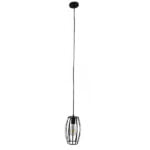 GloboStar® ZEBRA 01062 Vintage Industrial Κρεμαστό Φωτιστικό Οροφής Μονόφωτο Μαύρο Μεταλλικό Πλέγμα Φ15 x Y24cm - Image 2