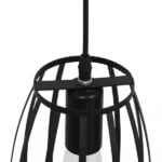GloboStar® ZEBRA 01062 Vintage Industrial Κρεμαστό Φωτιστικό Οροφής Μονόφωτο Μαύρο Μεταλλικό Πλέγμα Φ15 x Y24cm - Image 6