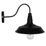 GloboStar® SORD 01065 Vintage Industrial Φωτιστικό Τοίχου Απλίκα Μονόφωτο Μαύρο Μεταλλικό Καμπάνα Φ26 x Μ37 x Π26 x Υ32cm - Image 3