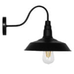GloboStar® SORD 01065 Vintage Industrial Φωτιστικό Τοίχου Απλίκα Μονόφωτο Μαύρο Μεταλλικό Καμπάνα Φ26 x Μ37 x Π26 x Υ32cm - Image 4