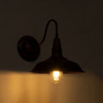 GloboStar® SORD 01067 Vintage Industrial Φωτιστικό Τοίχου Απλίκα Μονόφωτο Καφέ Σκουριά Μεταλλικό Καμπάνα Μ26 x Π37 x Υ32cm - Image 3