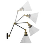 GloboStar® OLIVIA 01068 Vintage Φωτιστικό Τοίχου Απλίκα Μονόφωτο με Σπαστό Μεταλλικό Βραχίονα και Γυάλινη Καμπάνα Φ19 x Μ63 x Π19 x Υ77cm - Image 7
