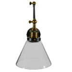 GloboStar® OLIVIA 01068 Vintage Φωτιστικό Τοίχου Απλίκα Μονόφωτο με Σπαστό Μεταλλικό Βραχίονα και Γυάλινη Καμπάνα Φ19 x Μ63 x Π19 x Υ77cm - Image 4