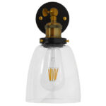 GloboStar® LYDIA 01071 Vintage Φωτιστικό Τοίχου Απλίκα Μονόφωτο Χρυσό Μεταλλικό με Γυάλινη Καμπάνα Φ14 x Μ25.5 x Π14.5 x Υ29.5cm - Image 2