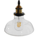 GloboStar® BINGLEY 01075 Vintage Κρεμαστό Φωτιστικό Οροφής Μονόφωτο 1 x E27 Γυάλινο Καμπάνα Φ20 x Y15cm - Image 4