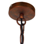 GloboStar® MORGAN 01102 Vintage Industrial Κρεμαστό Φωτιστικό Οροφής Πολύφωτο Καφέ Σκουριά Μεταλλικό Φ14 x Y43cm - Image 8