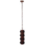 GloboStar® MORGAN 01102 Vintage Industrial Κρεμαστό Φωτιστικό Οροφής Πολύφωτο Καφέ Σκουριά Μεταλλικό Φ14 x Y43cm - Image 2