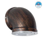 GloboStar® ANTHY 01104 Vintage Industrial Φωτιστικό Τοίχου Απλίκα Μονόφωτο LED Μαύρο Σκουριά Μεταλλικό Μ15.2 x Π13.4 x Υ15.2cm