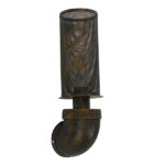 GloboStar® RAZA 01105 Vintage Industrial Φωτιστικό Τοίχου Απλίκα Μονόφωτο Καφέ Σκουριά Μεταλλικό Πλέγμα Φ10 x Μ13 x Π10 x Υ39cm - Image 2