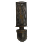 GloboStar® RAZA 01105 Vintage Industrial Φωτιστικό Τοίχου Απλίκα Μονόφωτο Καφέ Σκουριά Μεταλλικό Πλέγμα Φ10 x Μ13 x Π10 x Υ39cm - Image 4